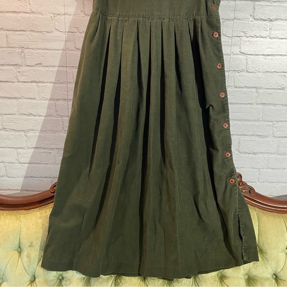 VINTAGE 🎈SOLD🎈Dress Overalls Via Saint Andrea Dark Green Size 5/6 - Picture 3 of 15